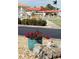 Attractive community grounds feature colorful flowerpots and decorative rock areas, enhancing curb appeal at 806 Hickory Ln, Bradenton, FL 34208