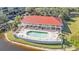Aerial view of community pool and cabana at 10055 Links Ln # 306, Rotonda West, FL 33947