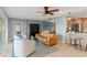 Open living room with partial kitchen view at 1330 Appian Dr, Punta Gorda, FL 33950
