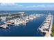 Aerial view of a marina with many boats at 1330 Appian Dr, Punta Gorda, FL 33950