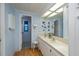 Bathroom with dual sinks and a separate shower at 368 Catamaran Ct, North Port, FL 34287