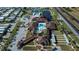 Aerial view of community amenities including pool and tennis at 368 Catamaran Ct, North Port, FL 34287