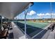 Community shuffleboard courts with covered seating at 368 Catamaran Ct, North Port, FL 34287