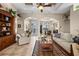 Open concept living room with high ceilings and neutral tones at 1422 Kittiwake Dr, Punta Gorda, FL 33950