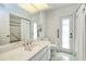 Bathroom with shower and single vanity at 299 Barcelona St, Punta Gorda, FL 33983