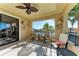 Relaxing balcony with water views and ceiling fan at 3340 Wood Thrush Dr # 323, Punta Gorda, FL 33950