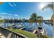 Stunning waterfront view with boats docked at the marina at 3340 Wood Thrush Dr # 323, Punta Gorda, FL 33950