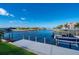 The house has a private boat dock providing direct access to the Gulf for boating and water activities at 4431 Gardner Dr, Port Charlotte, FL 33952