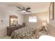 Bedroom with wicker furniture and ceiling fan at 69 Sabal Dr, Punta Gorda, FL 33950