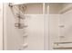 Clean shower with tiled walls and double shower heads at 69 Sabal Dr, Punta Gorda, FL 33950