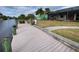 The backyard of this property features a private dock and serene canal views at 18345 Ohara Dr, Port Charlotte, FL 33948