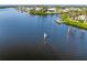 Aerial view of waterway showing markers and homes at 18138 Petoskey Cir, Port Charlotte, FL 33948