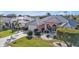 An aerial view of a charming house with a metal roof at 26081 Templar Ln, Punta Gorda, FL 33983