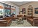 Elegant living room boasting modern sofas and a stylish rug at 26081 Templar Ln, Punta Gorda, FL 33983
