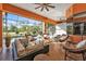 Relaxing pool area with comfortable seating at 26081 Templar Ln, Punta Gorda, FL 33983