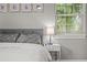 Serene bedroom with gray bedding and window view at 330 45Th S St, St Petersburg, FL 33711