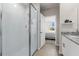 Clean bathroom with walk-in shower and tile floor at 44197 Frontier Dr, Punta Gorda, FL 33982