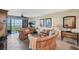 Spacious living room with comfortable seating and water views at 900 E Marion Ave # 1403, Punta Gorda, FL 33950