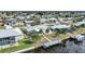 Aerial view of house and private dock at 115 Leland Se St, Port Charlotte, FL 33952