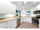 Updated kitchen featuring granite countertops and stainless steel appliances at 115 Leland Se St, Port Charlotte, FL 33952