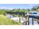 Nice private dock with a boat lift at 1228 Eppinger Dr, Port Charlotte, FL 33953