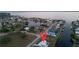 Aerial view of waterfront property, showing its desirable location and neighborhood at 174 Severin Se Rd, Port Charlotte, FL 33952