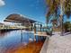 Private boat dock with covered lift at 193 N Waterway Nw Dr, Port Charlotte, FL 33952