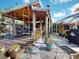 Relaxing Tiki bar with seating, swings, and waterfront views at 193 N Waterway Nw Dr, Port Charlotte, FL 33952