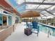 Relaxing pool area with canal view at 193 N Waterway Nw Dr, Port Charlotte, FL 33952