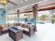 Enjoy this pool and patio area, perfect for entertaining at 193 N Waterway Nw Dr, Port Charlotte, FL 33952