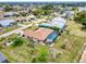 Aerial view of home featuring screened in pool at 2259 Kenya Ln, Punta Gorda, FL 33983