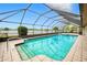 Inviting screened-in pool area with clear water and waterfront views at 2259 Kenya Ln, Punta Gorda, FL 33983