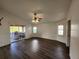 Bedroom with sliding door to the patio and hot tub at 23104 Rountree Ave, Port Charlotte, FL 33980