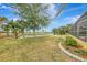 Landscaped backyard with a view of the golf course at 24 Oakland Hills Ct, Rotonda West, FL 33947