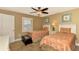 Bedroom with two twin beds and ceiling fan at 24 Oakland Hills Ct, Rotonda West, FL 33947