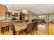 Kitchen with an adjacent dining area and marble table at 24 Oakland Hills Ct, Rotonda West, FL 33947