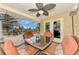 Enjoy the view from this patio overlooking the pool and golf course at 24 Oakland Hills Ct, Rotonda West, FL 33947