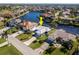 Aerial view of single-Gathering home and canal at 525 Madrid Blvd, Punta Gorda, FL 33950