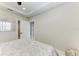 Bedroom with doorway view into the bathroom and marble floors at 1425 Park Beach Cir # 149, Punta Gorda, FL 33950