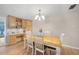 A charming dining room with wood cabinetry and a built-in desk at 1931 Bayshore Dr, Englewood, FL 34223