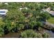 Aerial view showing home's location on a waterfront lot at 3800 Acline Rd, Punta Gorda, FL 33950