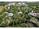 Aerial view showing home's location on a waterfront lot at 3800 Acline Rd, Punta Gorda, FL 33950