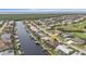 Aerial view showcasing waterfront property location at 3990 La Costa Island Ct, Punta Gorda, FL 33950