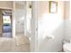 Bathroom with walk-in shower, toilet and tile flooring at 2163 Silver Palm Rd, North Port, FL 34288