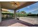 Screened patio with paver floor and ceiling fan at 4261 River Bank Way, Punta Gorda, FL 33980