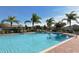 Inviting community pool surrounded by palm trees and lounge chairs at 5275 Layton Dr, Venice, FL 34293