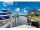 View down the canal from a private dock with boat lift and waterfront access for endless boating adventures at 1380 Willet Ct, Punta Gorda, FL 33950