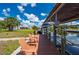 Waterfront dock with boat lift provides convenient access to the canal and the Gulf at 4122 Library St, Port Charlotte, FL 33948