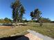 Spacious backyard features a white picket fence and mature trees at 1438 Navigator Rd, Punta Gorda, FL 33983