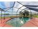 Screened in pool overlooking beautiful lake and outdoor landscape at 1115 Venture Ct, Punta Gorda, FL 33983